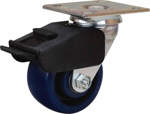 Hamilton - 4" Diam x 2" Wide x 5-5/8" OAH Top Plate Mount Swivel Caster - Polyurethane, 750 Lb Capacity, Precision Ball Bearing, 4 x 4-1/2" Plate - Makers Industrial Supply