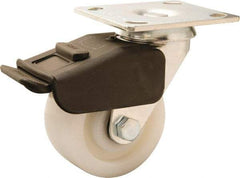 Hamilton - 4" Diam x 2" Wide x 5-5/8" OAH Top Plate Mount Swivel Caster - Nylon, 800 Lb Capacity, Precision Ball Bearing, 4 x 4-1/2" Plate - Makers Industrial Supply