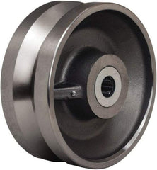 Hamilton - 10 Inch Diameter x 4 Inch Wide, Forged Steel Caster Wheel - 16,000 Lb. Capacity, 4-1/4 Inch Hub Length, 1-1/2 Inch Axle Diameter, Straight Roller Bearing - Makers Industrial Supply