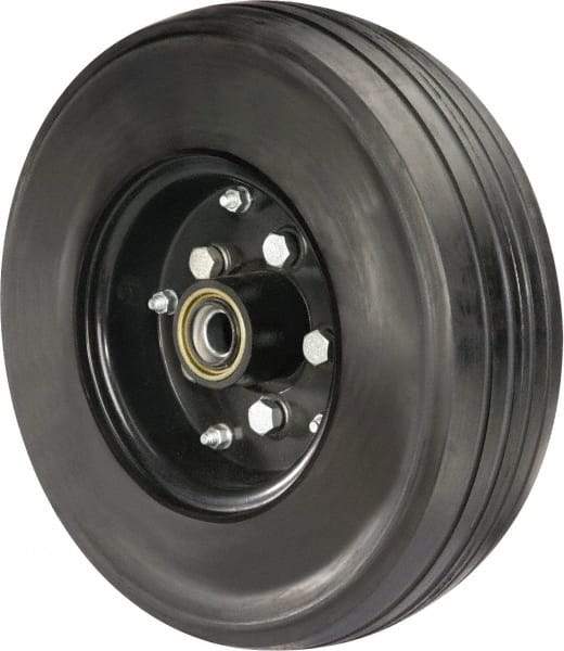 Hamilton - 16 Inch Diameter x 5-1/8 Inch Wide, Rubber Caster Wheel - 2,900 Lb. Capacity, 4-1/2 Inch Hub Length, 1 Inch Axle Diameter, Tapered Roller Bearing - Makers Industrial Supply