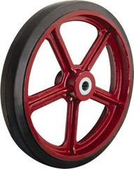 Hamilton - 18 Inch Diameter x 3 Inch Wide, Rubber on Cast Iron Caster Wheel - 1,550 Lb. Capacity, 3-1/4 Inch Hub Length, 1-15/16 Inch Axle Diameter, Plain Bore Bearing - Makers Industrial Supply