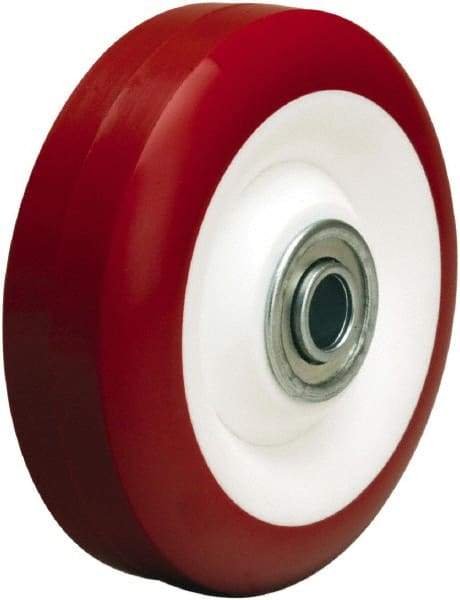 Hamilton - 4 Inch Diameter x 1-3/8 Inch Wide, Polyurethane on Polypropylene Caster Wheel - 400 Lb. Capacity, 1-5/8 Inch Hub Length, 3/8 Inch Axle Diameter, Ball Bearing - Makers Industrial Supply