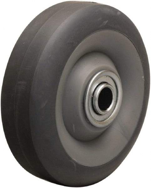 Hamilton - 4 Inch Diameter x 1-3/8 Inch Wide, Rubber on Thermoplastic Caster Wheel - 250 Lb. Capacity, 1-5/8 Inch Hub Length, 1/2 Inch Axle Diameter, Ball Bearing - Makers Industrial Supply