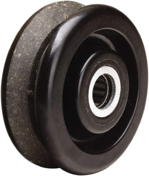 Hamilton - 4 Inch Diameter x 1-1/2 Inch Wide, Phenolic Caster Wheel - 380 Lb. Capacity, 1-5/8 Inch Hub Length, 1-3/16 Inch Axle Diameter, Plain Bore Bearing - Makers Industrial Supply