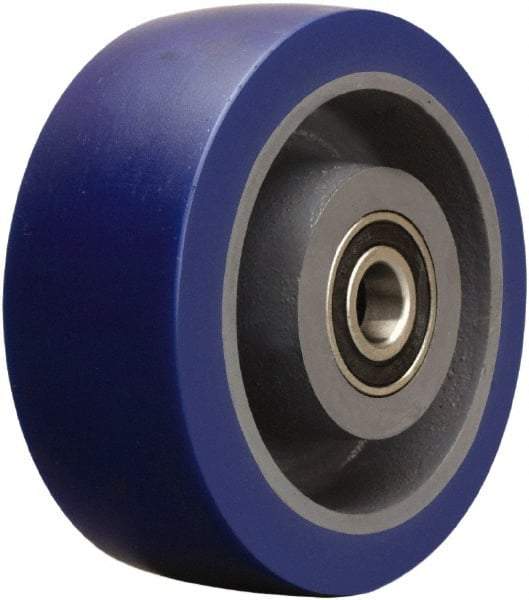 Hamilton - 5 Inch Diameter x 1-1/2 Inch Wide, Polyurethane on Cast Iron Caster Wheel - 560 Lb. Capacity, 1-7/8 Inch Hub Length, 1/2 Inch Axle Diameter, Sealed Precision Ball Bearing - Makers Industrial Supply