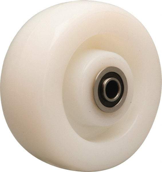 Hamilton - 5 Inch Diameter x 2 Inch Wide, Nylon Caster Wheel - 900 Lb. Capacity, 2-3/16 Inch Hub Length, 1/2 Inch Axle Diameter, Sealed Precision Ball Bearing - Makers Industrial Supply