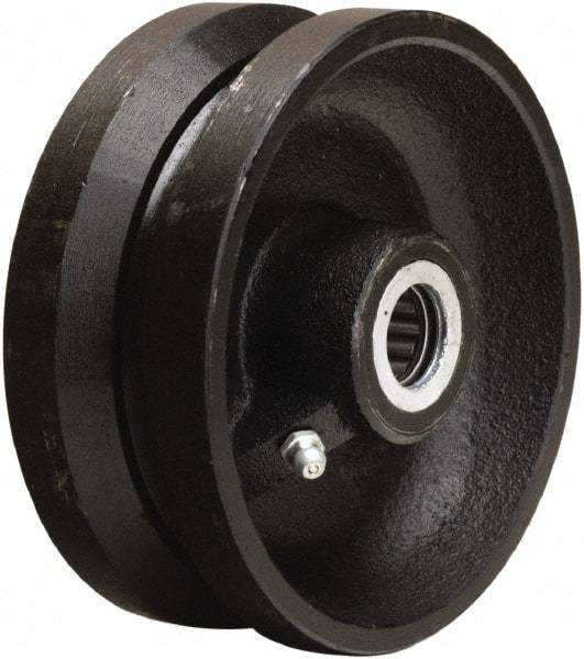 Hamilton - 5 Inch Diameter x 2 Inch Wide, Cast Iron Caster Wheel - 800 Lb. Capacity, 2-3/16 Inch Hub Length, 5/8 Inch Axle Diameter, Straight Roller Bearing - Makers Industrial Supply