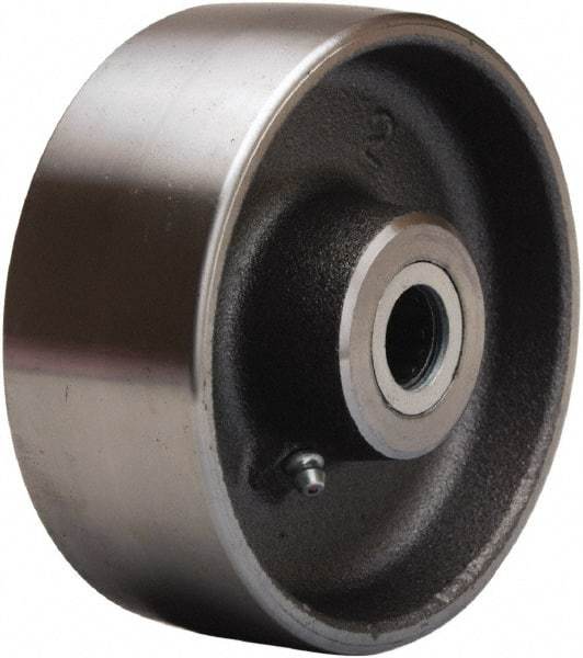 Hamilton - 5 Inch Diameter x 2 Inch Wide, Forged Steel Caster Wheel - 1,500 Lb. Capacity, 2-1/4 Inch Hub Length, 3/4 Inch Axle Diameter, Straight Roller Bearing - Makers Industrial Supply