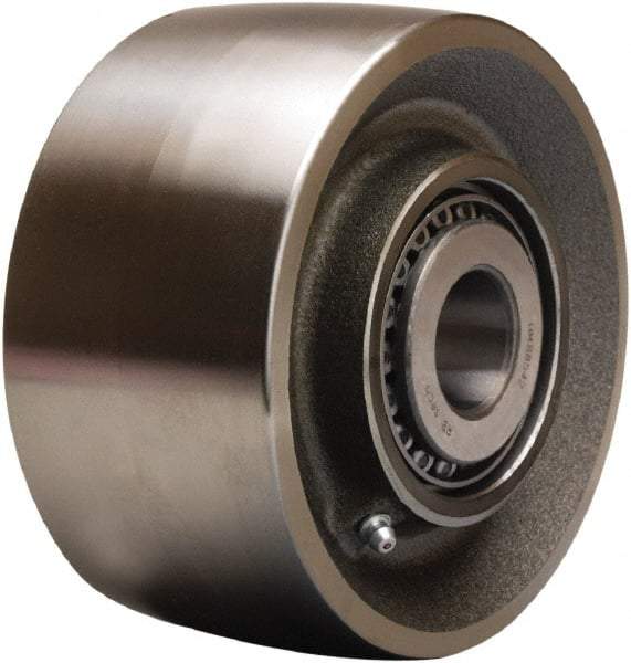 Hamilton - 6 Inch Diameter x 3 Inch Wide, Forged Steel Caster Wheel - 6,000 Lb. Capacity, 3-1/4 Inch Hub Length, 1-1/2 Inch Axle Diameter, Straight Roller Bearing - Makers Industrial Supply