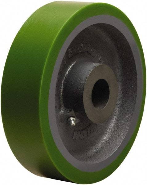 Hamilton - 8 Inch Diameter x 2 Inch Wide, Polyurethane on Cast Iron Caster Wheel - 1,500 Lb. Capacity, 2-1/4 Inch Hub Length, 1-3/16 Inch Axle Diameter, Plain Bore Bearing - Makers Industrial Supply