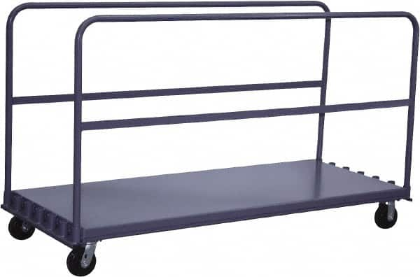 Jamco - 2,000 Lb Capacity Adjustable Sheet & Panel Truck - Steel Deck, 48" OAW, 9" Platform Height - Makers Industrial Supply