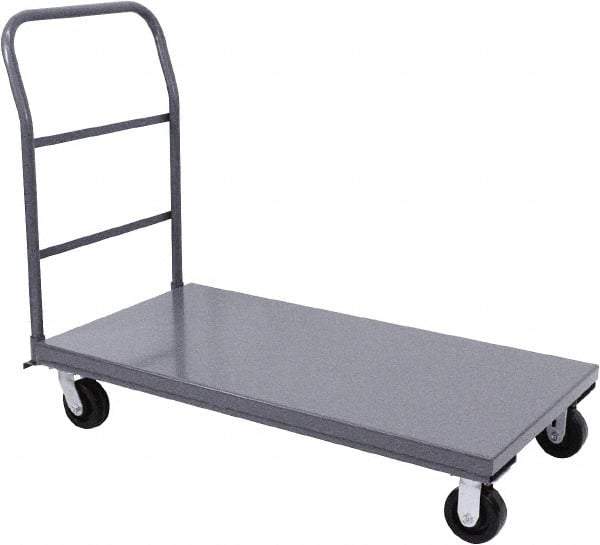 Jamco - 2,000 Lb Capacity Platform Truck - Steel Deck, 72" OAW, 9" Platform Height, Phenolic Casters - Makers Industrial Supply