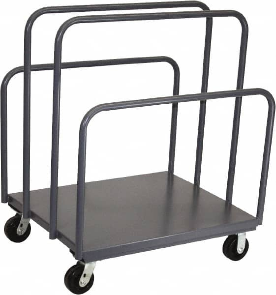 Jamco - 2,000 Lb Capacity Sheet & Panel Truck - Steel Deck, 48" OAW, 9" Platform Height, Phenolic Casters - Makers Industrial Supply