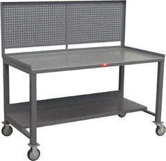 Jamco - Heavy Duty Use Workbench Mobile Work Bench - Steel, Gray, 36" Long x 72" Deep x 58" High - Makers Industrial Supply