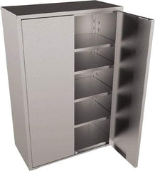 Jamco - 4 Shelf Locking Storage Cabinet - Stainless Steel, 48" Wide x 24" Deep x 73" High - Makers Industrial Supply