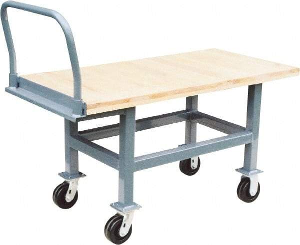 Jamco - 2,000 Lb Capacity Platform Truck - Hardwood Deck, 30" OAW, 26" Platform Height - Makers Industrial Supply