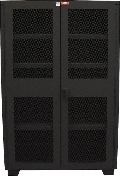 Jamco - 4 Shelf Visible Storage Cabinet - Steel, 48" Wide x 24" Deep x 78" High, Black - Makers Industrial Supply