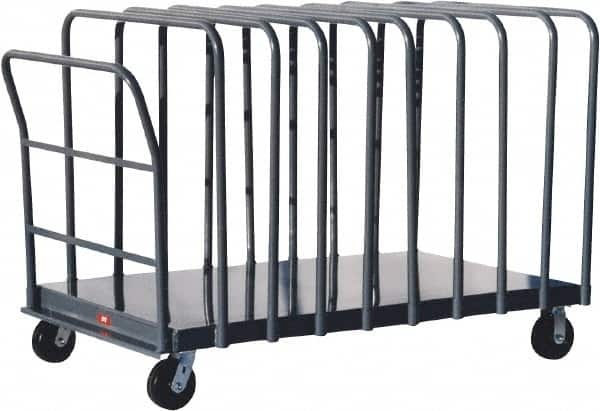 Jamco - 1,800 Lb Capacity Adjustable Panel Truck - Steel Deck, 72" OAW, 9" Platform Height - Makers Industrial Supply