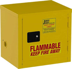 Jamco - 1 Door, Yellow Steel Double Wall Safety Cabinet for Flammable and Combustible Liquids - 22" High x 18" Wide x 23" Deep, Self Closing Door, 3 Point Key Lock, 6 Gal Capacity - Makers Industrial Supply