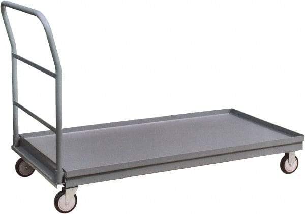 Jamco - 1,200 Lb Capacity Platform Truck - Steel Deck, 72" OAW, 9" Platform Height, Urethane Casters - Makers Industrial Supply