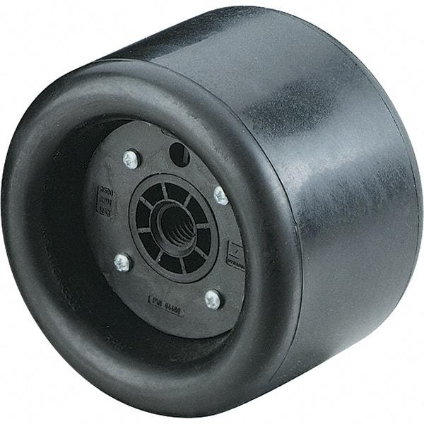 Dynabrade - 5" Wheel OD, 3-1/2" Wheel Width, 3,500 RPM, Aluminum, Pneumatic Wheel without Hub - 15-1/2" Long x 3-1/2" Wide, 1/2" Wheel Arbor Hole - Makers Industrial Supply