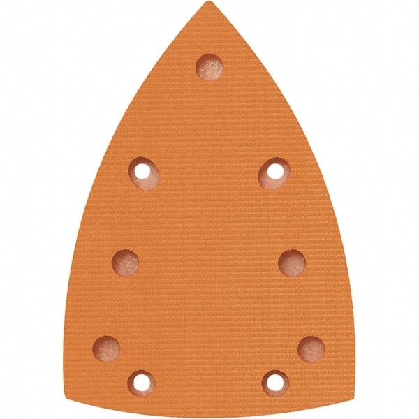 Dynabrade - 5-5/8 x 3-7/8" Triangular Hook Face Backing Pad - Dynabug II Compatible, Screw Attachment, Vacuum Pad, 3/8" Thick, Medium Density, Short Nap - Makers Industrial Supply