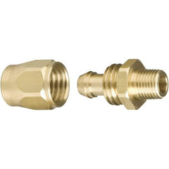 Dynabrade - 1/4 NPT Thread Hose Barb x Female NPT Connector - 3/8" ID Hose, Brass - Makers Industrial Supply