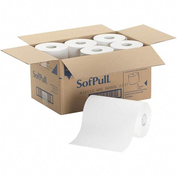 Georgia Pacific - Hard Roll of 1 Ply White Paper Towels - 9" Wide, 400' Roll Length - Makers Industrial Supply