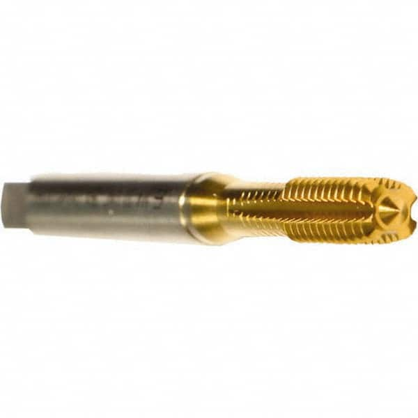 Emuge - 5/8-18 UNF 2BX Modified Bottoming Thread Forming Tap - Cobalt, TiN Finish, 3-13/16" OAL, 0.866" Thread Length, Right Hand Thread, Series Druck - Makers Industrial Supply