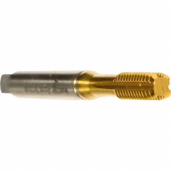 Emuge - #8-32 UNC 2B/3B Bottoming Thread Forming Tap - Cobalt, TiN Finish, 2.48" OAL, 0.512" Thread Length, Right Hand Thread, Series Druck - Makers Industrial Supply