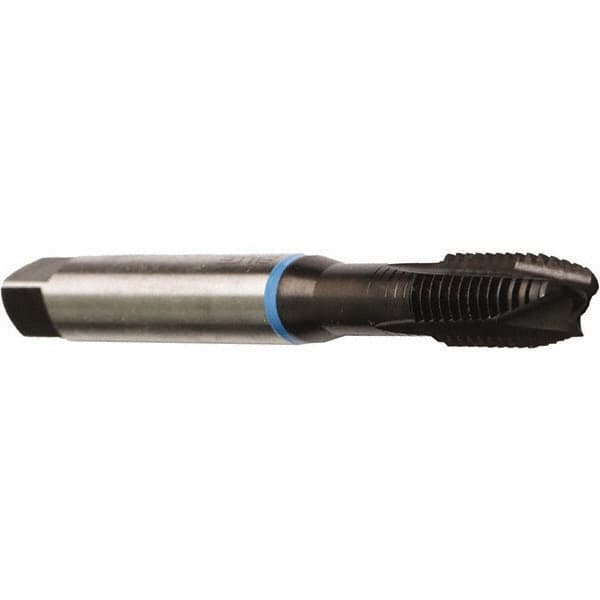 Emuge - M20x2.50 Metric Coarse, 3 Flute, Nitride Finish, Cobalt Spiral Point Tap - Plug Chamfer, Right Hand Thread, 4-15/32" OAL, 1.181" Thread Length, 0.652" Shank Diam, 6H Class of Fit, Series Rekord B - Exact Industrial Supply