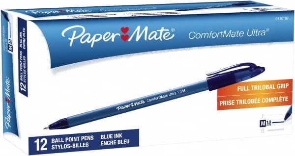 Paper Mate - 1mm Ball Point Stick Pen - Blue - Makers Industrial Supply