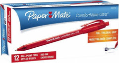 Paper Mate - 1mm Ball Point Retractable Pen - Red - Makers Industrial Supply