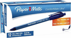 Paper Mate - 1mm Ball Point Retractable Pen - Blue - Makers Industrial Supply