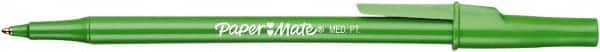 Paper Mate - 1mm Ball Point Stick Pen - Green - Makers Industrial Supply