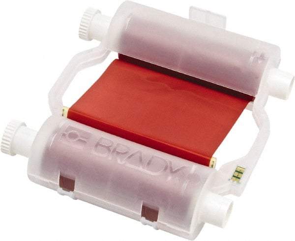 Brady - 4.33" Wide x 2,400" Long, Red Resin Ribbon Printer Ribbon - For BBP30 Label Printer, BBP33 Label Printer, BBP35 Multicolor Sign & Label Printer, BBP37 Color & Cut Sign & Label Printer, BradyPrinter S3100, BBP31 Sign & Label Printer - Makers Industrial Supply