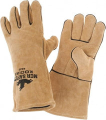 MCR Safety - Size L Jersey Lined Cowhide Welding Glove - Tan, Pair - Makers Industrial Supply