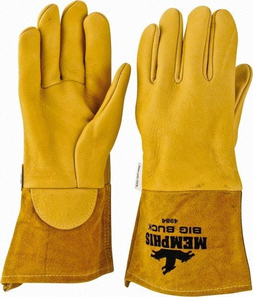 MCR Safety - Size XL Unlined Deerskin Welding Glove - Tan, Pair - Makers Industrial Supply