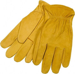 MCR Safety - Size S Goatskin General Protection Work Gloves - For Work & Driver, Uncoated, Slip-On Cuff, Gold, Paired - Makers Industrial Supply