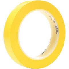 3M - 36 Yd x 1/4" Yellow Vinyl Film Tape - Makers Industrial Supply