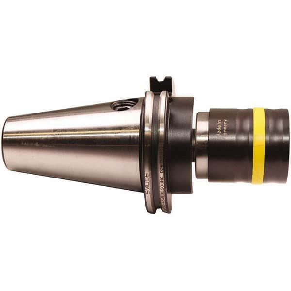 Emuge - HSK50A Taper Shank Tension & Compression Tapping Chuck - M4.5 Min Tap Capacity, 111mm Projection, Size 3 Adapter, Quick Change - Exact Industrial Supply