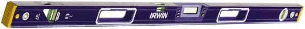 Irwin - 48" Long 3 Vial Box Beam Level - Aluminum, Blue - Makers Industrial Supply