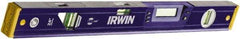 Irwin - 24" Long 3 Vial Box Beam Level - Aluminum, Blue - Makers Industrial Supply