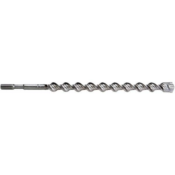 Irwin - 1/2" Diam, Spline Shank, Carbide-Tipped Rotary & Hammer Drill Bit - Exact Industrial Supply