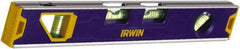 Irwin - Magnetic 12" Long 4 Vial Torpedo Level - Aluminum, Blue - Makers Industrial Supply