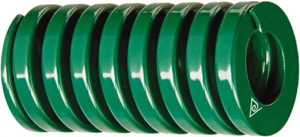 Associated Spring Raymond - 25mm Hole Diam, 12.5mm Rod Diam, 2" Free Length, Green Die Spring - 283 Lb Max Deflection, 1.0827" Max Deflection, Light Duty, Chromium Alloy Steel - Makers Industrial Supply