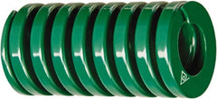 Associated Spring Raymond - 2" Hole Diam, 1" Rod Diam, 4" Free Length, Green Die Spring - Makers Industrial Supply