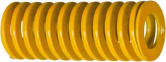 Associated Spring Raymond - 25mm Hole Diam, 12.5mm Rod Diam, 12" Free Length, Yellow Die Spring - 754 Lb Max Deflection, 4.189" Max Deflection, Extra Heavy Duty, Chromium Alloy Steel - Makers Industrial Supply