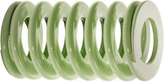 Associated Spring Raymond - 3/4" Hole Diam, 3/8" Rod Diam, 5-1/2" Free Length, Light Green Die Spring - 123 Lb Max Deflection, 4" Max Deflection, Ultra Light Duty, Chromium Alloy Steel - Makers Industrial Supply