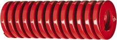 Associated Spring Raymond - 1-1/4" Hole Diam, 5/8" Rod Diam, 10" Free Length, Red Die Spring - 968 Lb Max Deflection, 3.5039" Max Deflection, Heavy Duty, Chromium Alloy Steel - Makers Industrial Supply